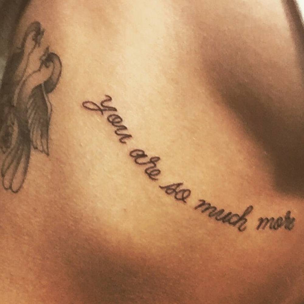 You Are So Much More Lettering Tattoo Design For Under Breast