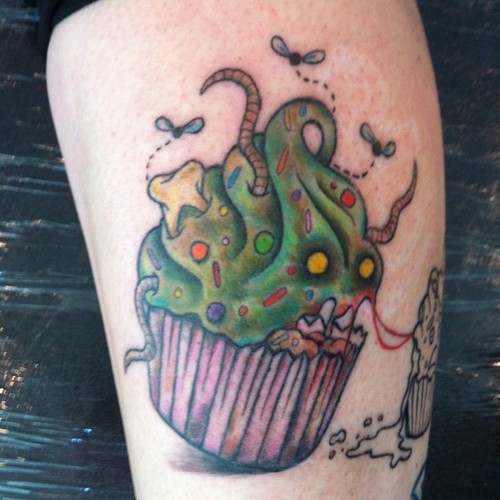 Zombie Cupcake Tattoo Design