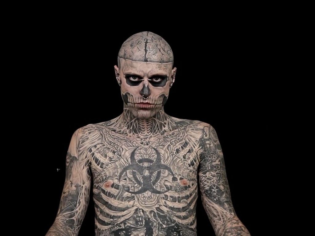 Zombie Guy With Full Body Tattoo