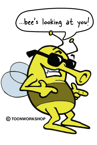 Bee's Looking At You Funny Clipart