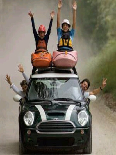 Canoeing On Car Funny Picture