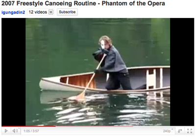 Freestyle Canoeing Routine Funny Image
