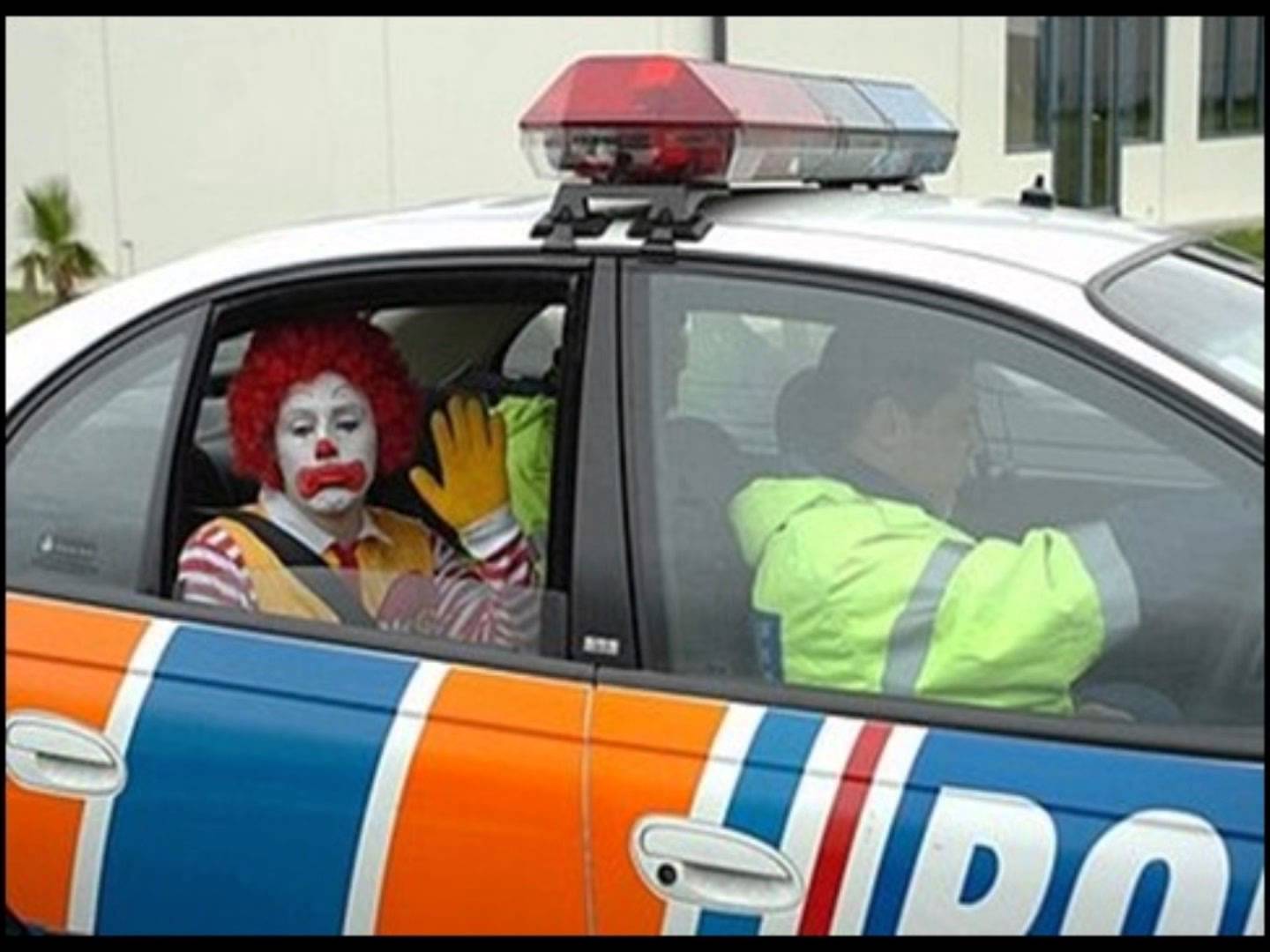 Funny Arrested McDonald Clown Say Bye