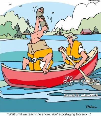 Funny Cartoon Canoeing Picture