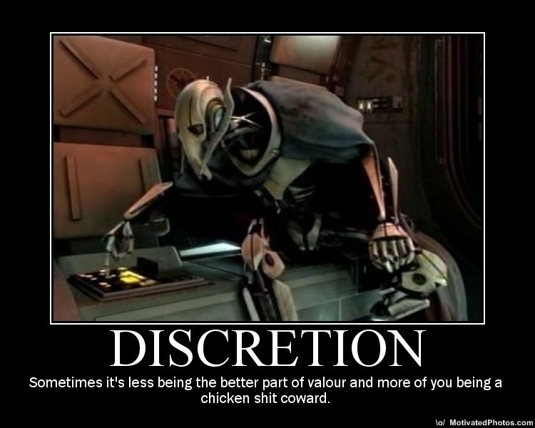 Funny Discretion Poster