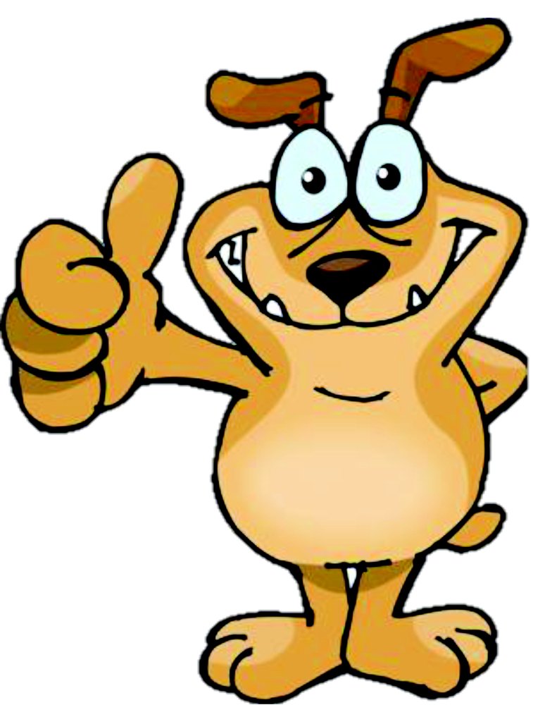 Funny Dog Showing Thumbs Up Clip Art Image