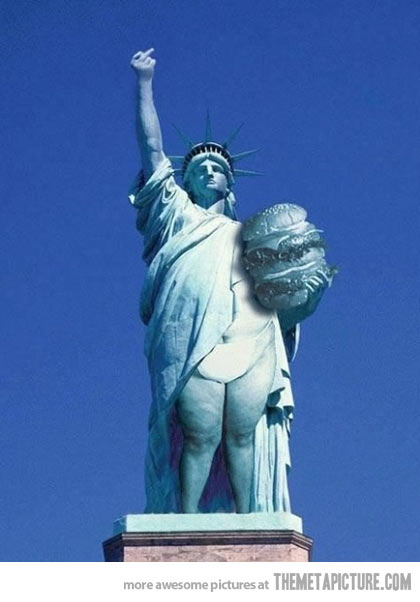 Funny Fat Break Statue Of Liberty