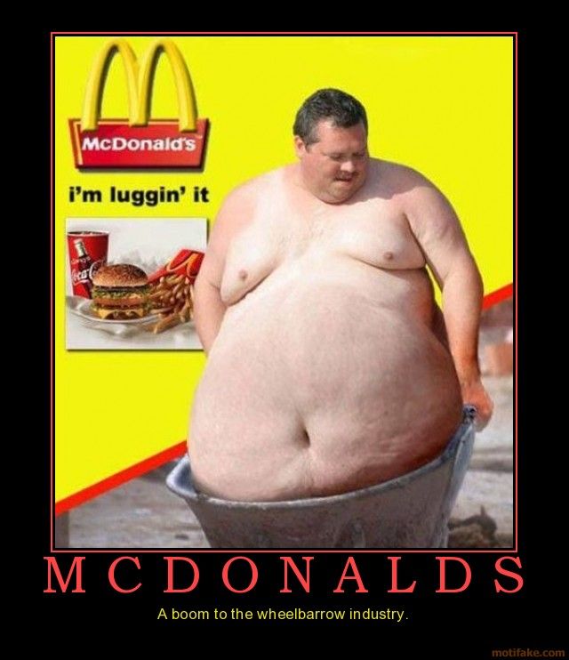 Funny Fat Man I Am  Luggin’ It McDonald Picture