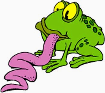 Funny Frog Long Tongue Clip Art