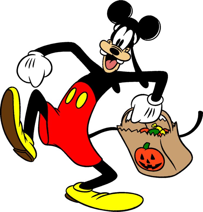 Funny Mickey Mouse Carrying Bag Clip Art