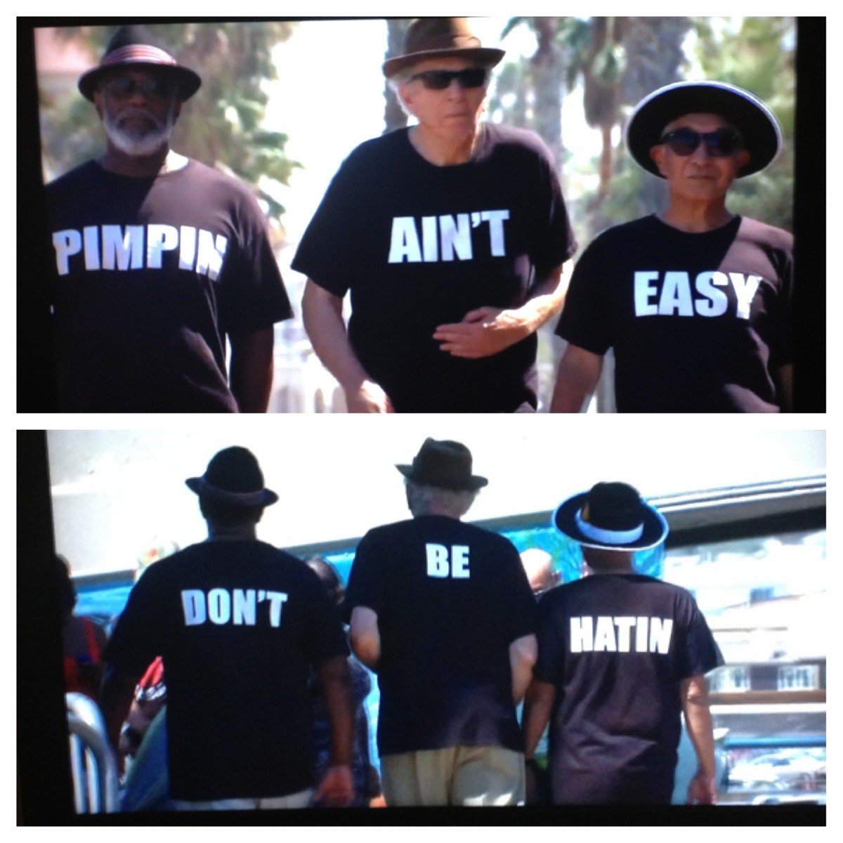 Funny Old Men Wearing Pimpin Ain't Easy Tshirt