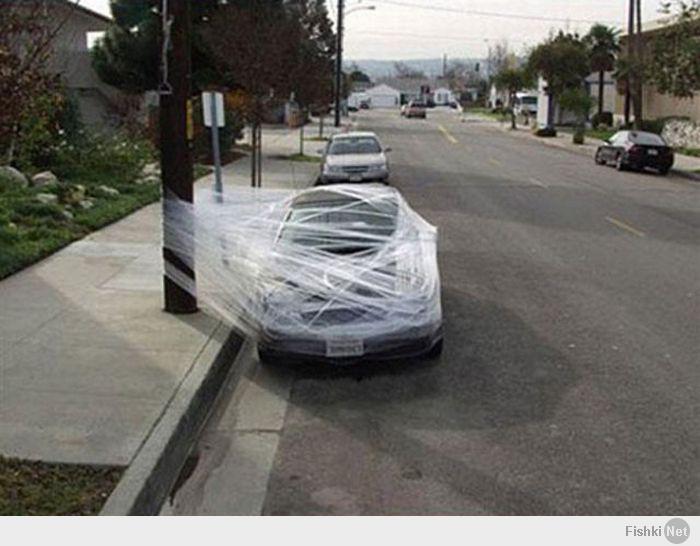 Funny Prank Wrapped Car Picture