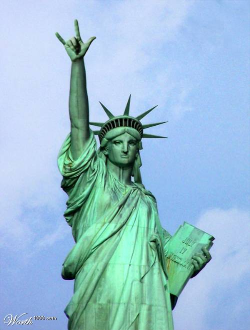 Funny Rockin Statue Of Liberty Picture