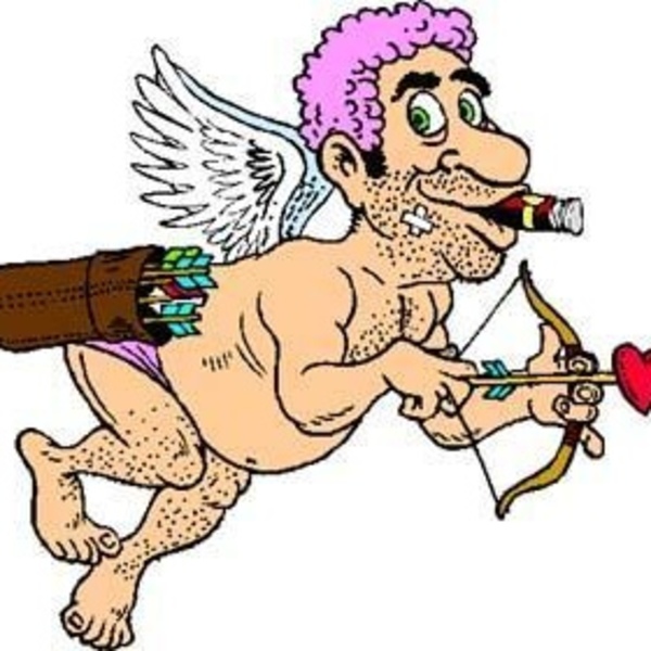 Funny Smoking Cupid Clip Art