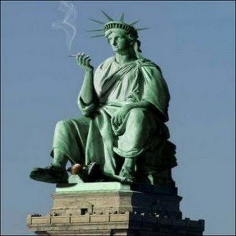 Funny Smoking Statue Of Liberty Picture