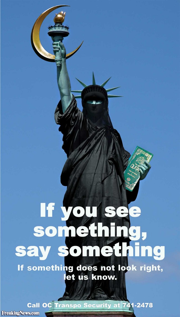Funny Statue Of Liberty Wearing Burka