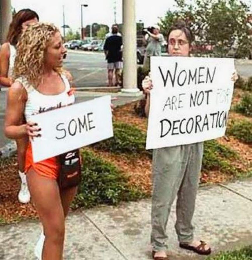 Funny Women Are Not Decorating Protest Image
