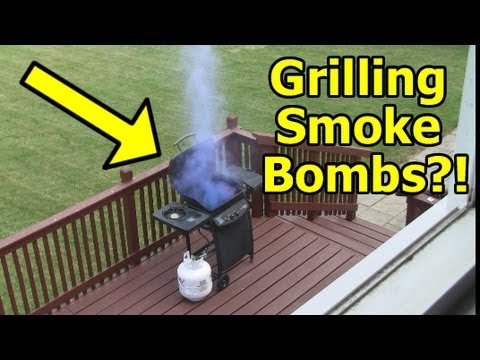 Grilling Smoke Bombs Funny Prank Image