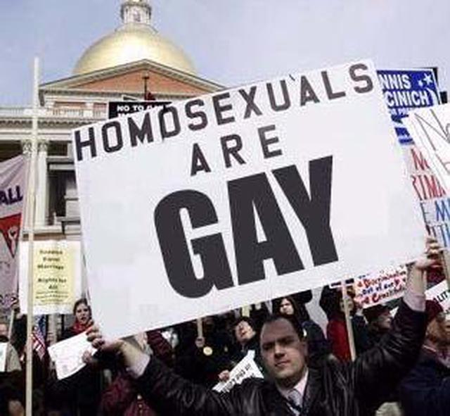 Homosexuals Are Gay Funny Protest Sign Board Image