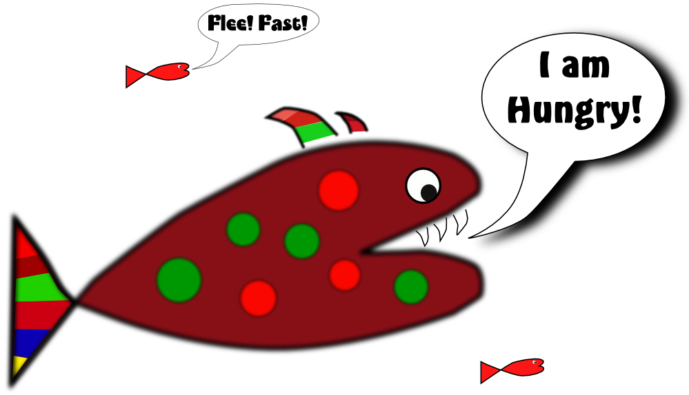 I Am Hungry Funny Fish Clip Art