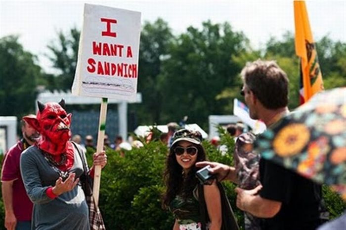 I Want A Sandwich Funny Protest Sign Board