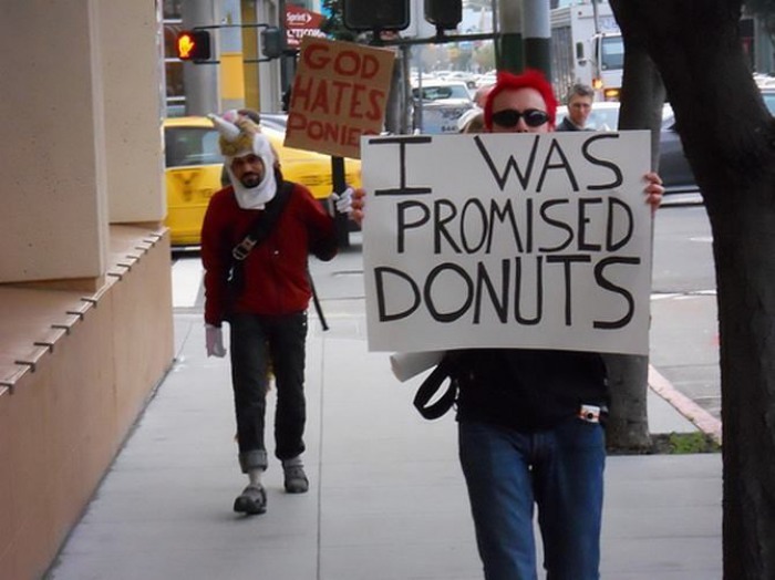 I Was Promised Donuts Funny Protest