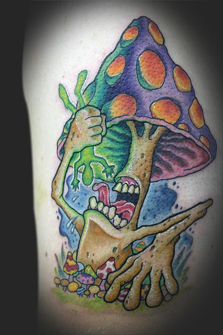 Killer Mushroom Tattoo Design