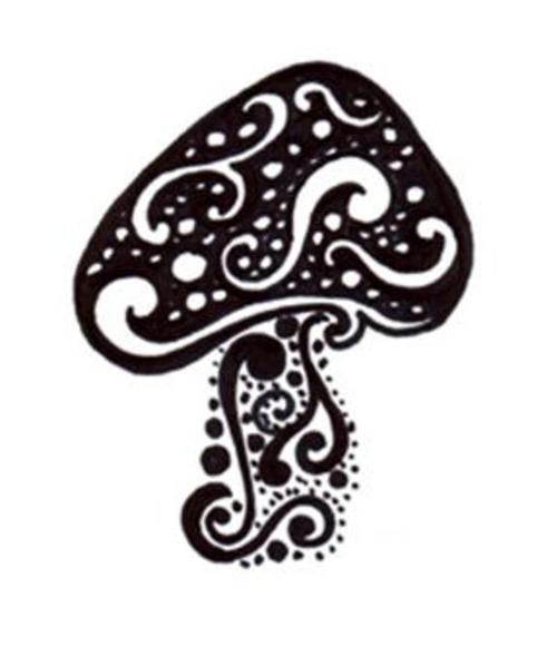 Latest Mushroom Tattoo Design