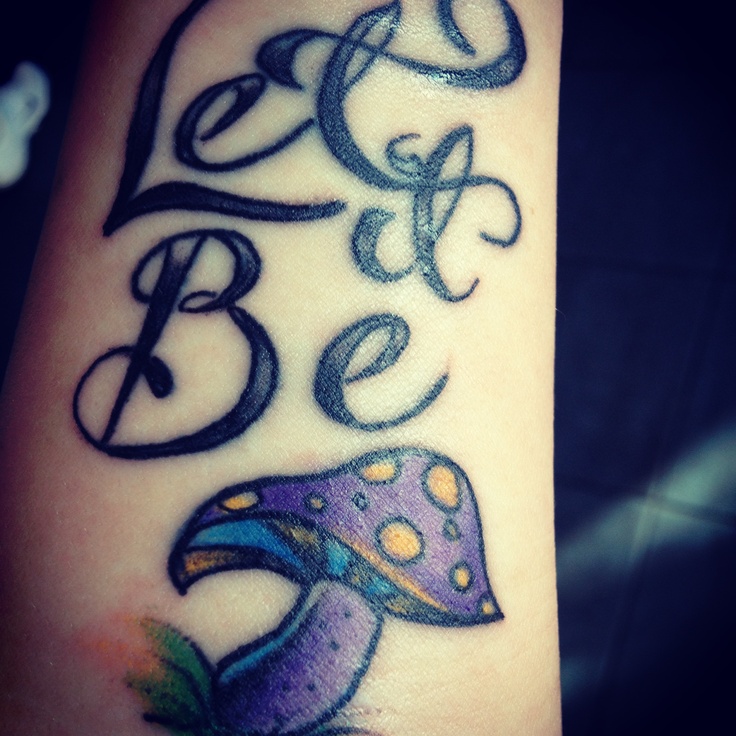 Let It Be Mushroom Tattoo