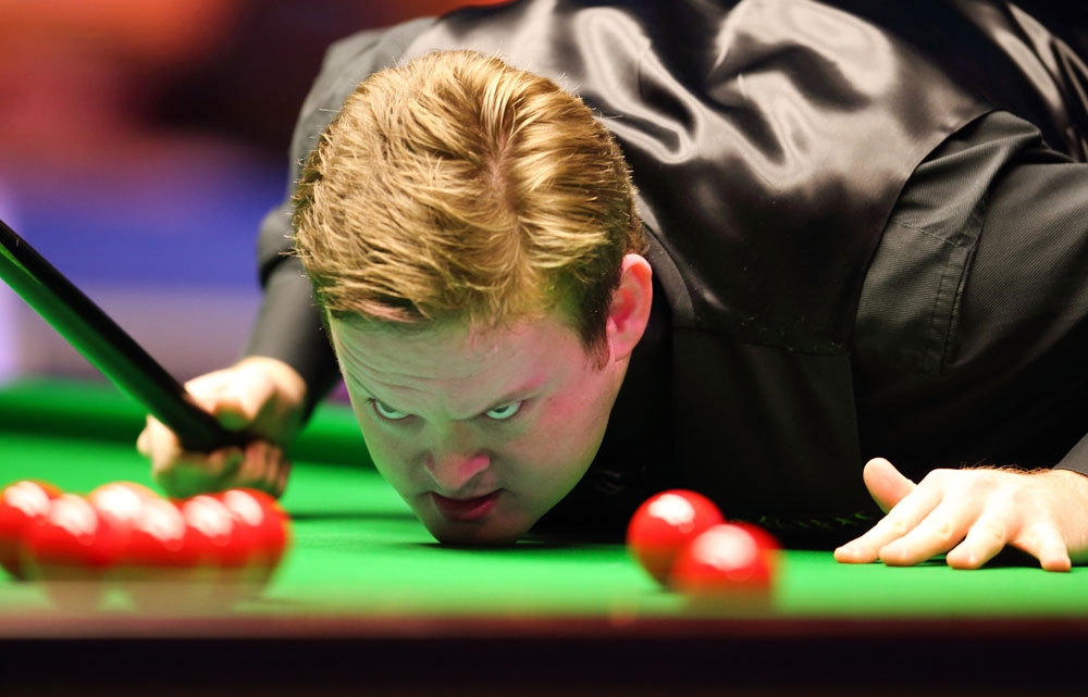 Man Staring Snooker Ball Funny Picture