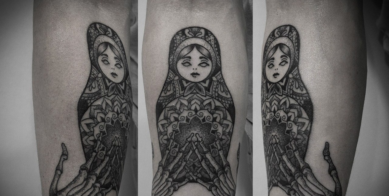 Matrushka Tattoo On Arm By Ien Levin