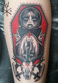 Matryoshka With Skull Tattoo On Leg
