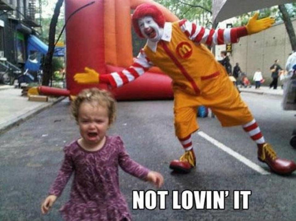 Not Lovin It Funny McDonald Clown
