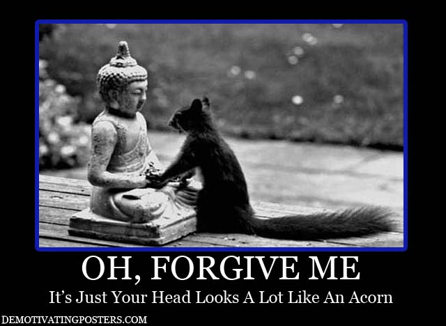Squirrel Oh Forgive Me Funny Poster