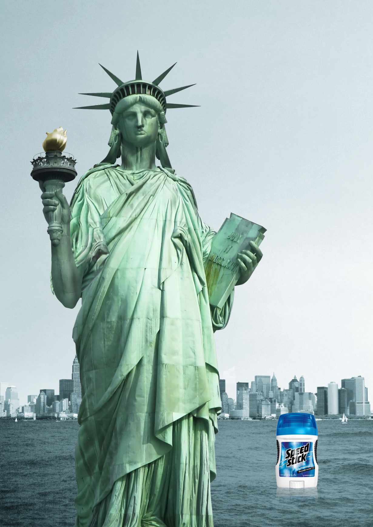 Statue Of Liberty Funny Advertisement.