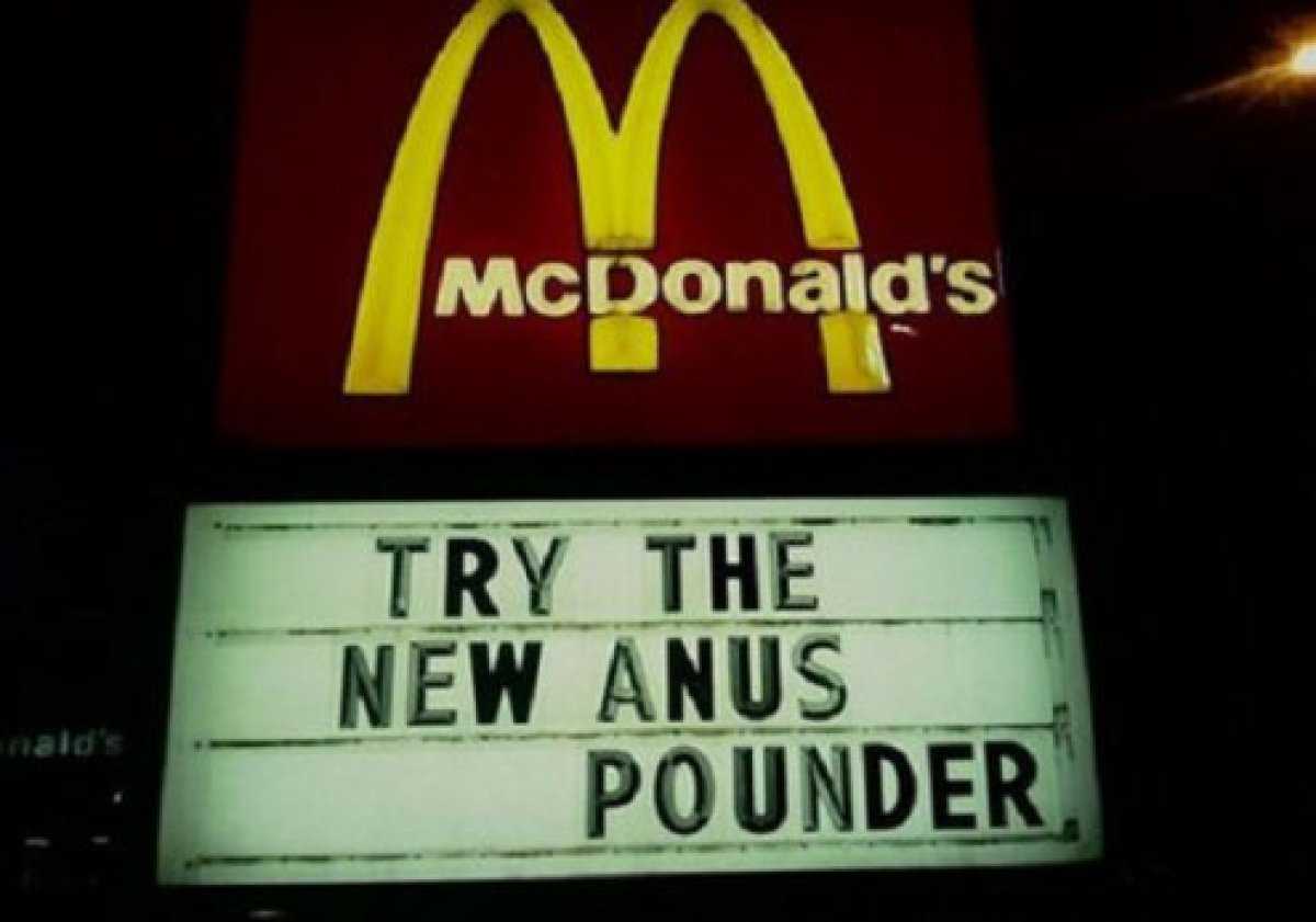 Try The New Anus Pounder Funny McDonald's Image