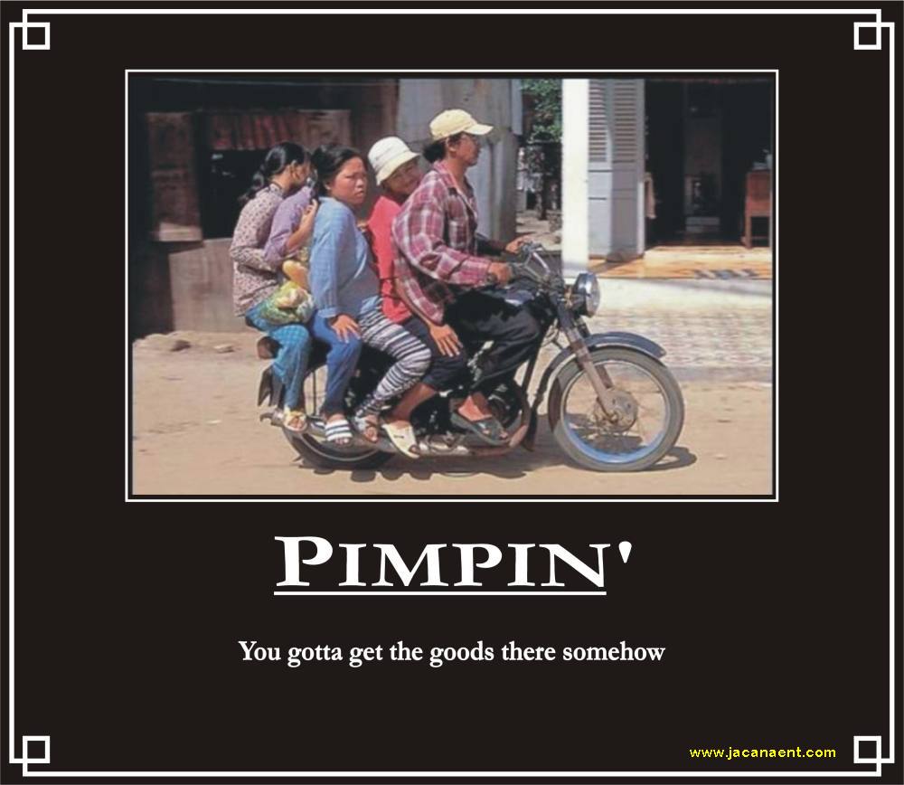 You Gotta Get The Goods There Somehow Funny Pimpin Poster