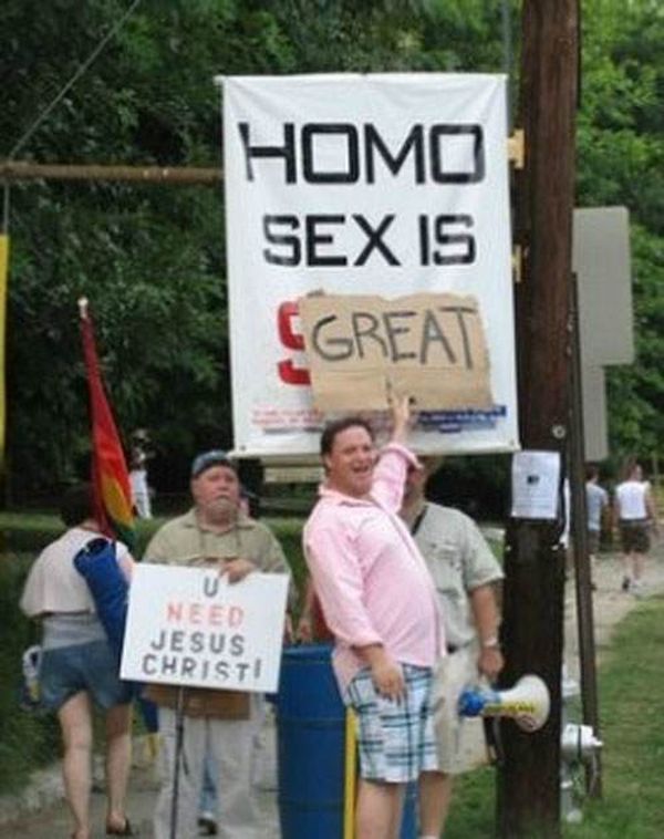 Funny Protest Homo Sex Is Great