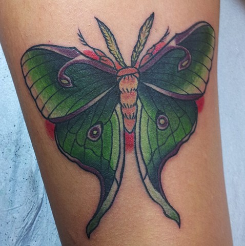 Awesome Luna Moth Tattoo
