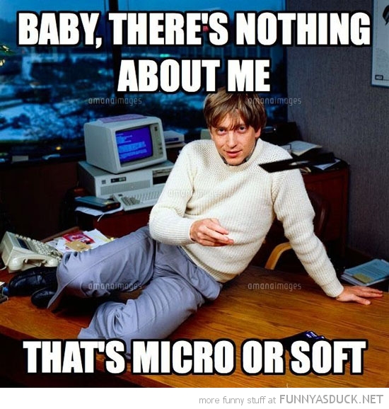 Baby There’s Nothing About Me That’s Micro Or Soft Funny Bill Gates Picture