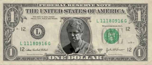 Bill Clinton Funny Photoshopped Dollar Picture