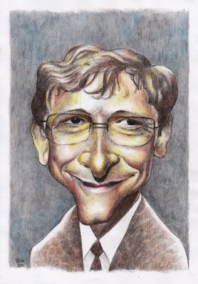 Bill Gates Funny Cartoon Picture