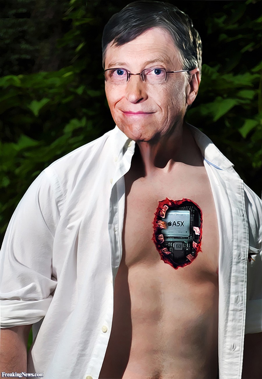 Bill Gates Funny Heart Hardware Photoshopped Picture