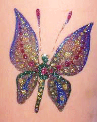 Colorful Glitter Logo Tattoo Design