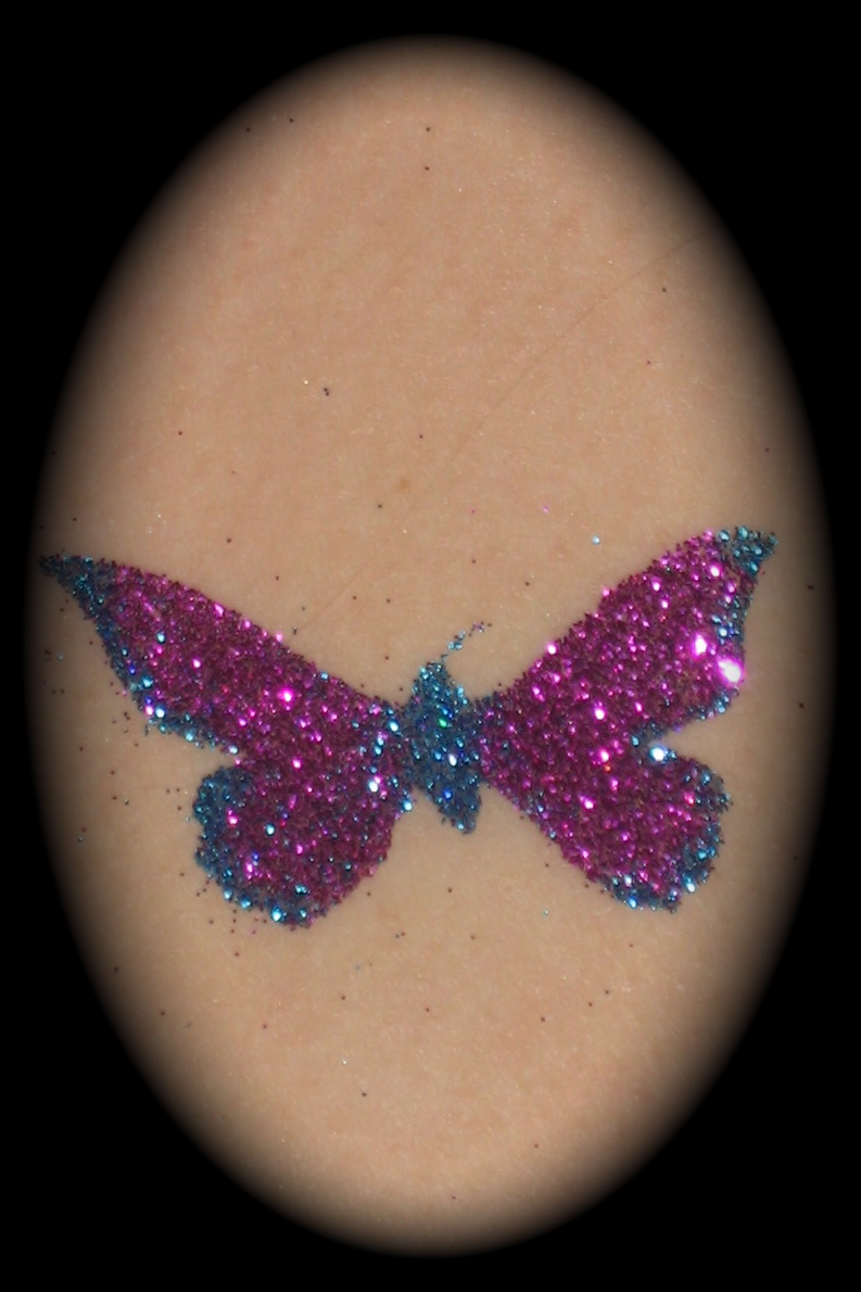 Fantastic Glitter Butterfly Tattoo Design
