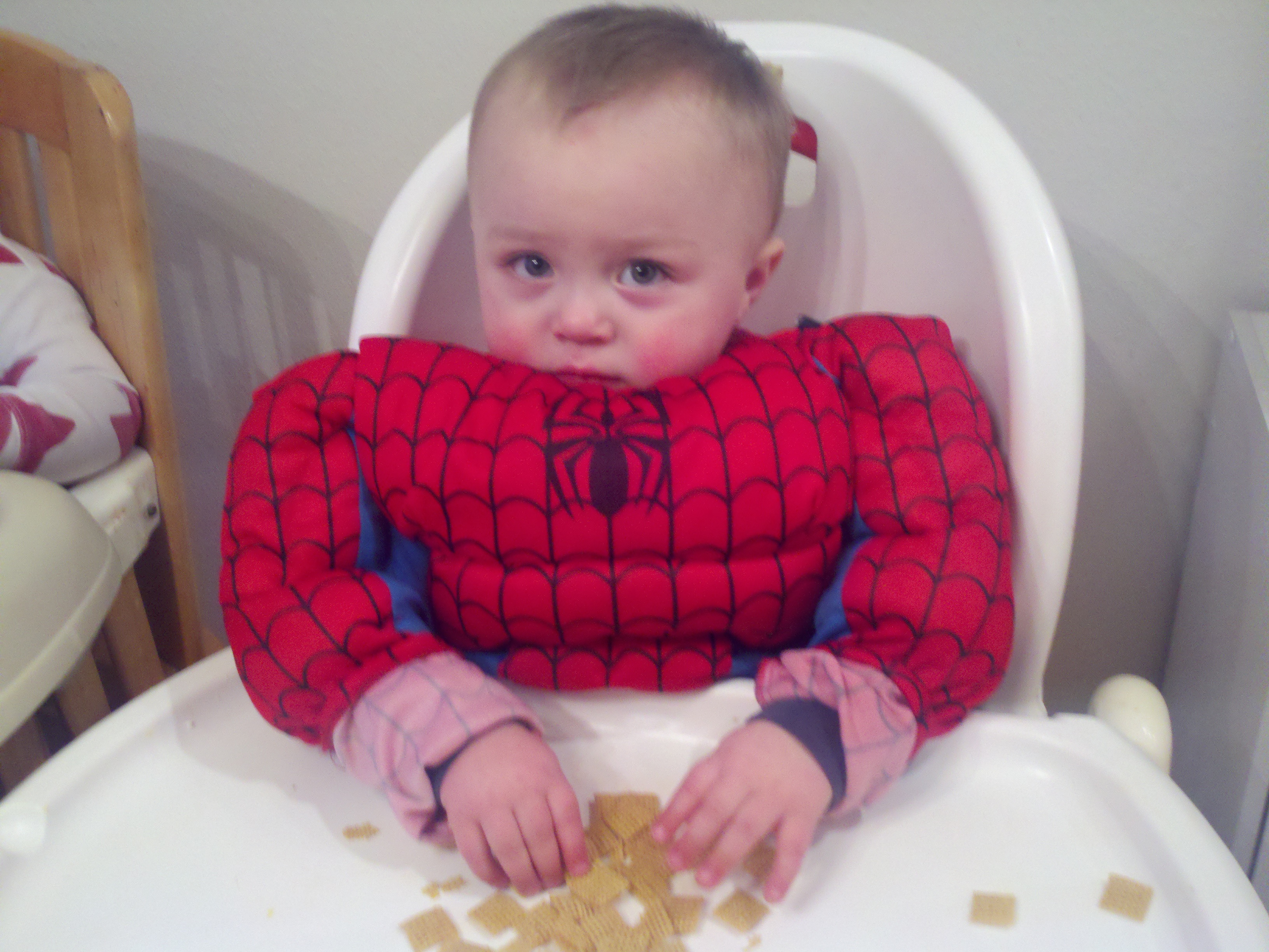 Funny Baby Wearing Spider Man Muscle Dress