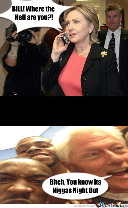 Funny Bill Clinton And Hillary Clinton Meme Image