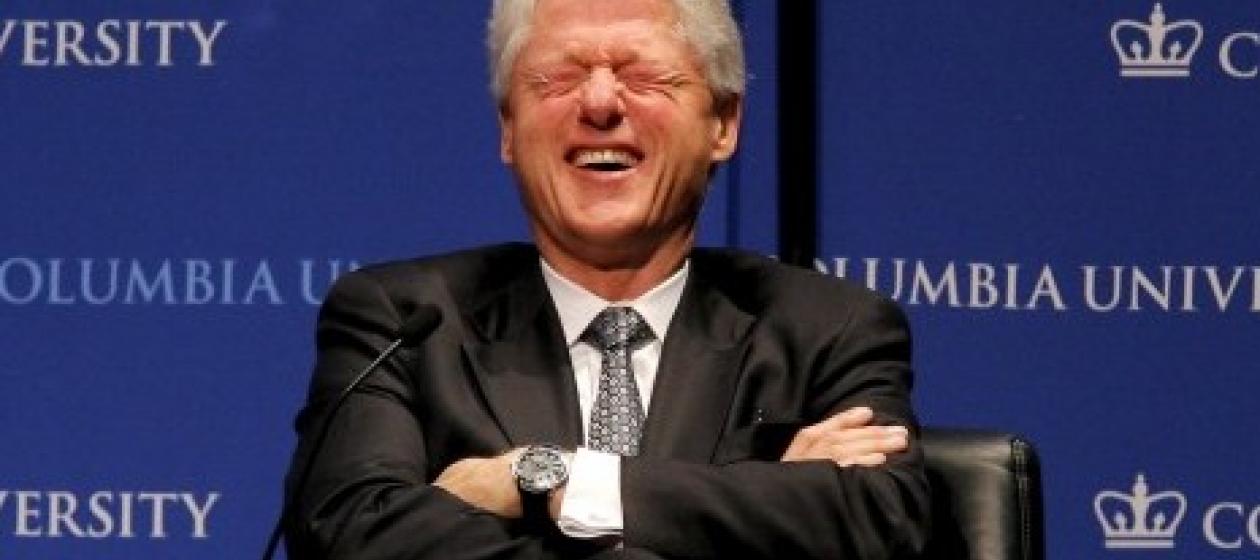 Funny Bill Clinton Laughing Picture