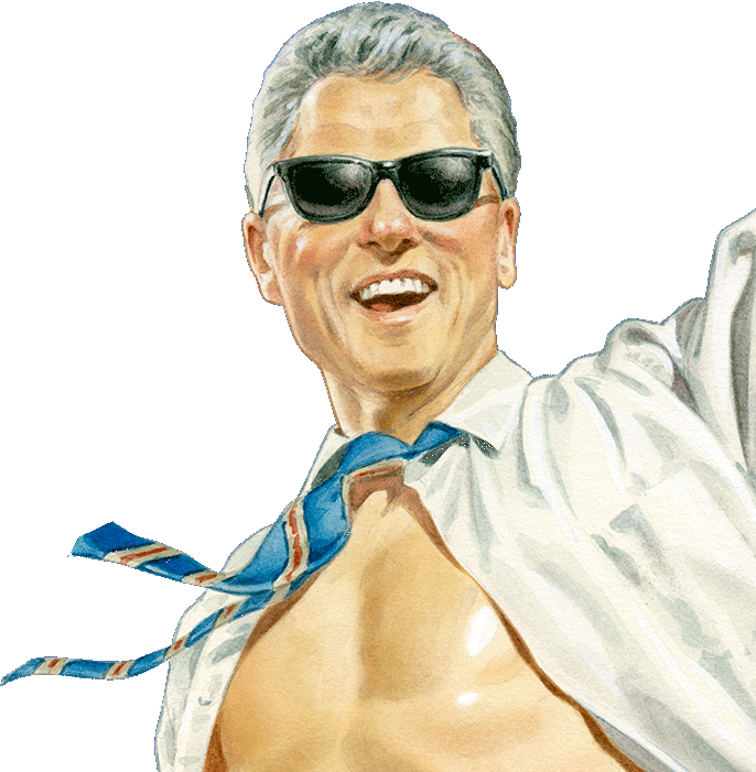 Funny Bill Clinton Painting Image