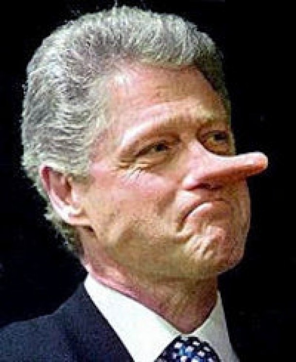 Funny Bill Clinton With Long Nose